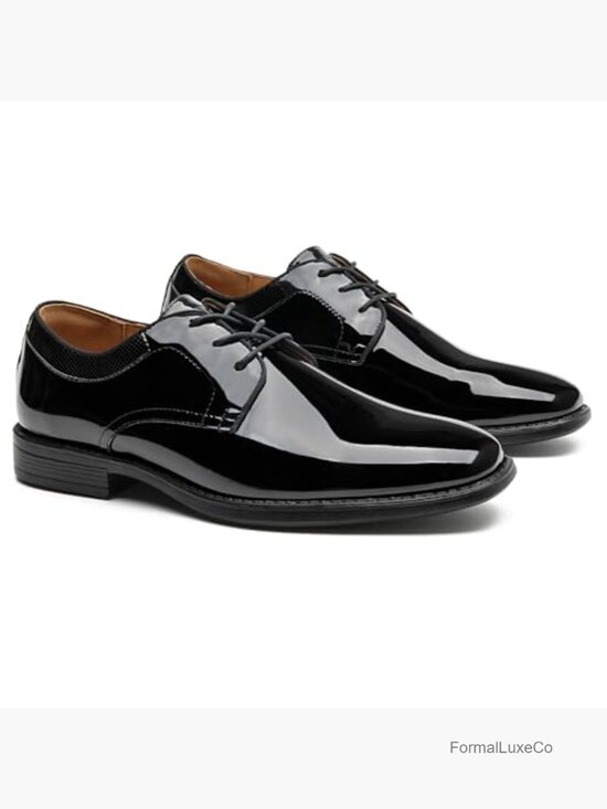 Patent Leather Oxfords Tuxedo Dress Shoes Lace Up Formal Wedding main image 7
